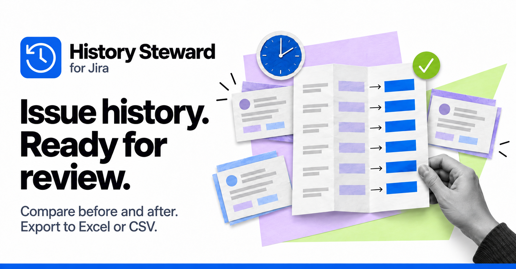 Issue History Export landscape sharing card